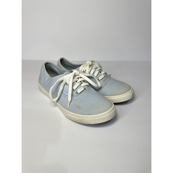 Vans Women’s 8  Men’s 6.5 Light Blue Organically Grown Cotton Upper Eco Outsoles - Picture 1 of 14